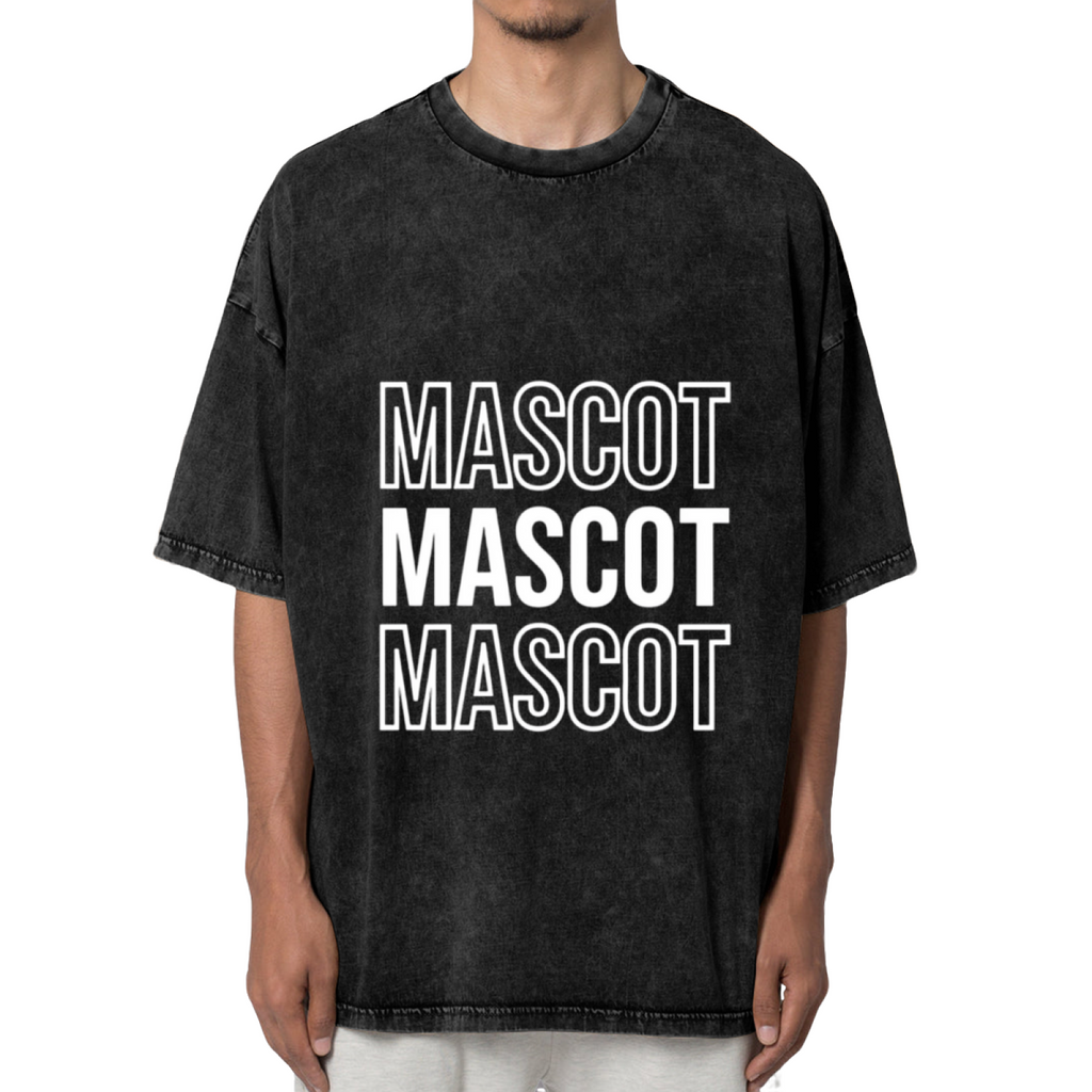 Unisex washed graphic T-shirt with Custom School Mascot themed design, product image