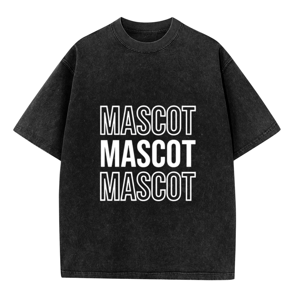 Unisex washed graphic T-shirt with Custom School Mascot themed design, product image