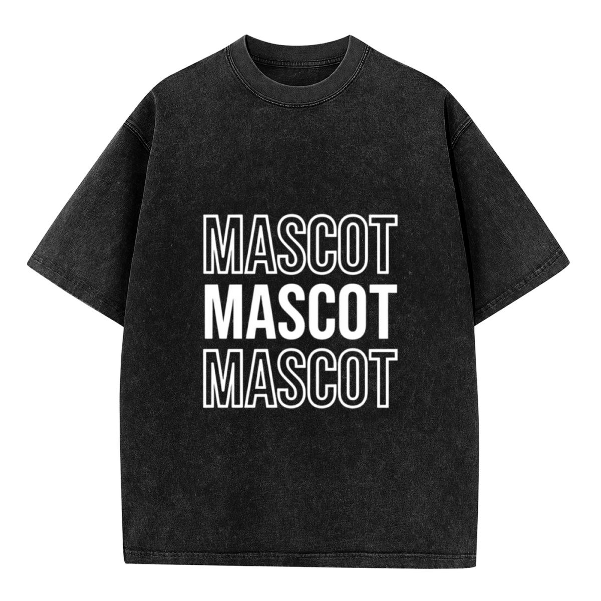 Unisex washed graphic T-shirt with Custom School Mascot themed design, product image