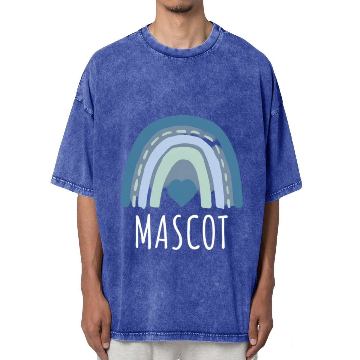 Custom School Mascot Washed Graphic T-Shirt