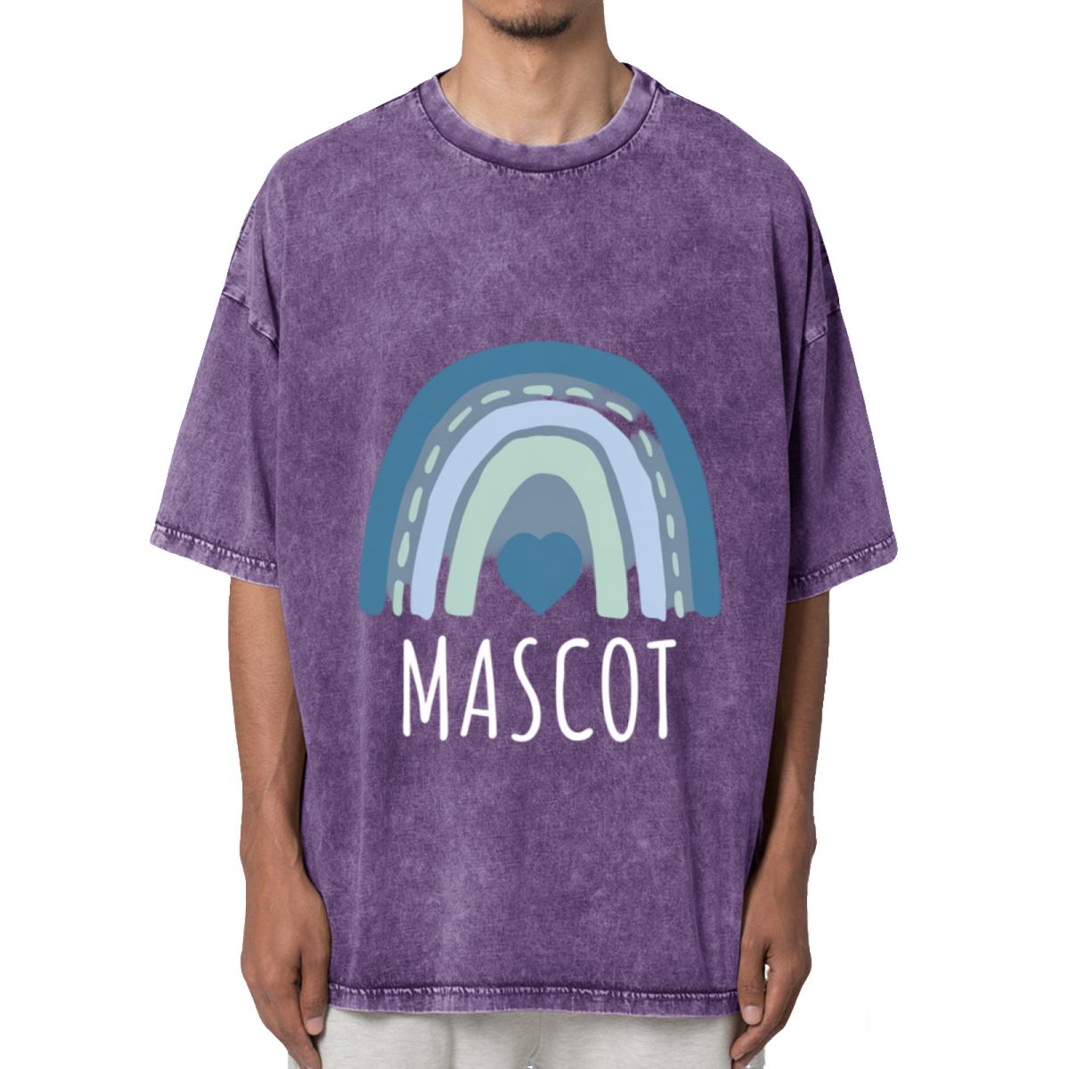 Custom School Mascot Washed Graphic T-Shirt