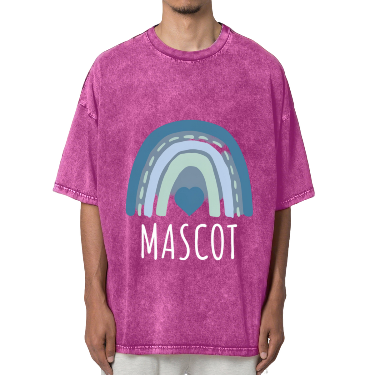 Custom School Mascot Washed Graphic T-Shirt
