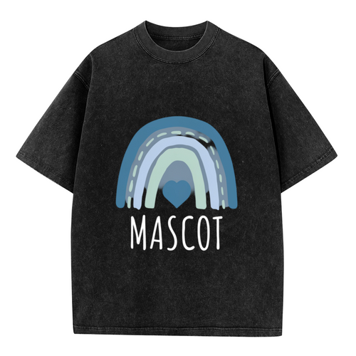 Unisex washed graphic T-shirt with Custom School Mascot themed design, product image