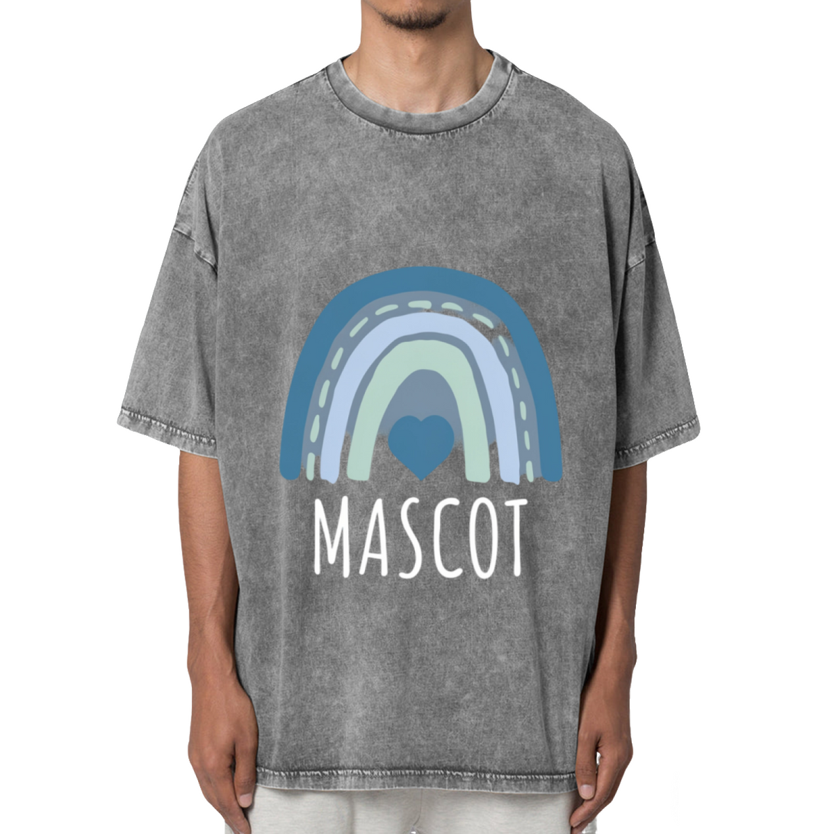 Custom School Mascot Washed Graphic T-Shirt