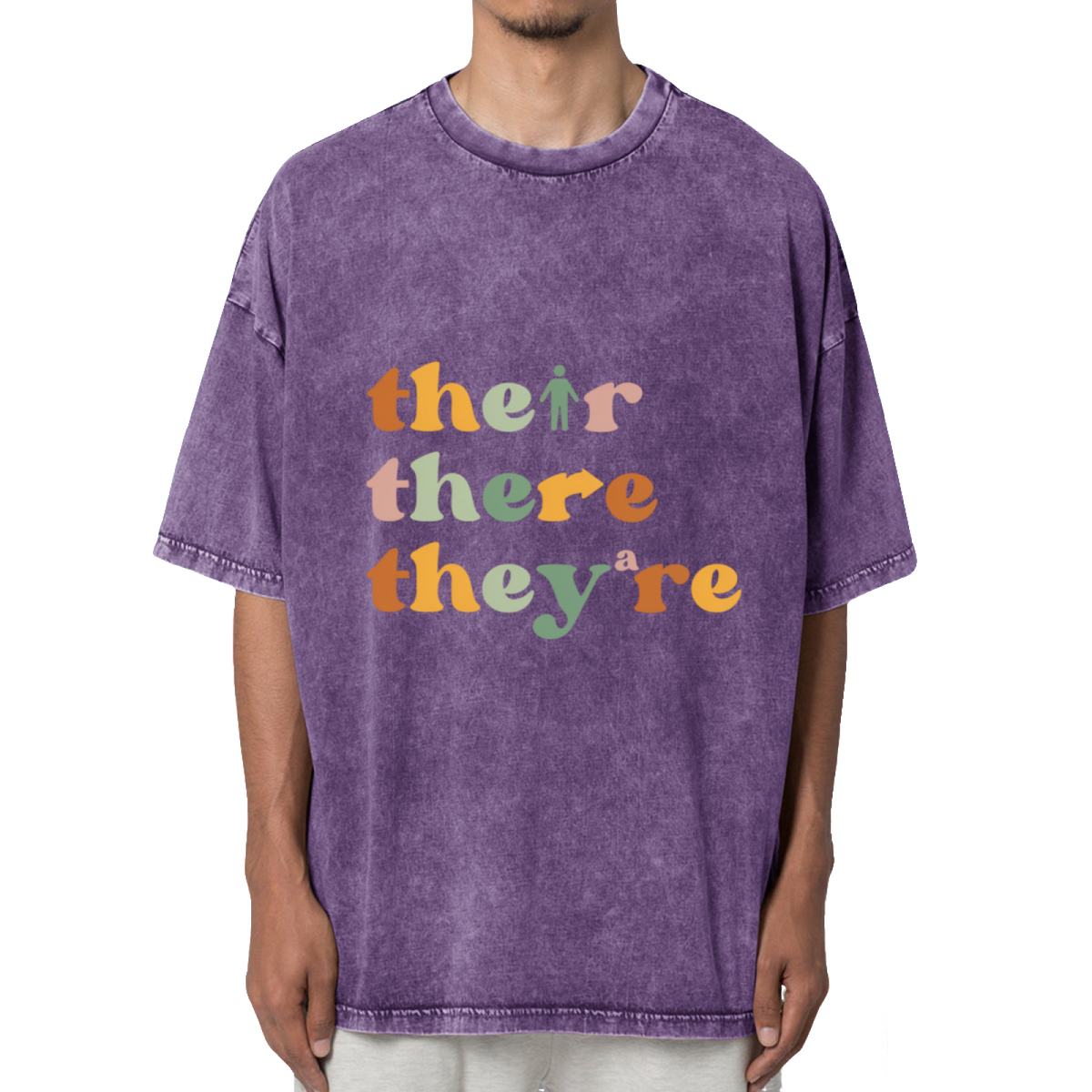 Their There They're Washed Graphic T-Shirt