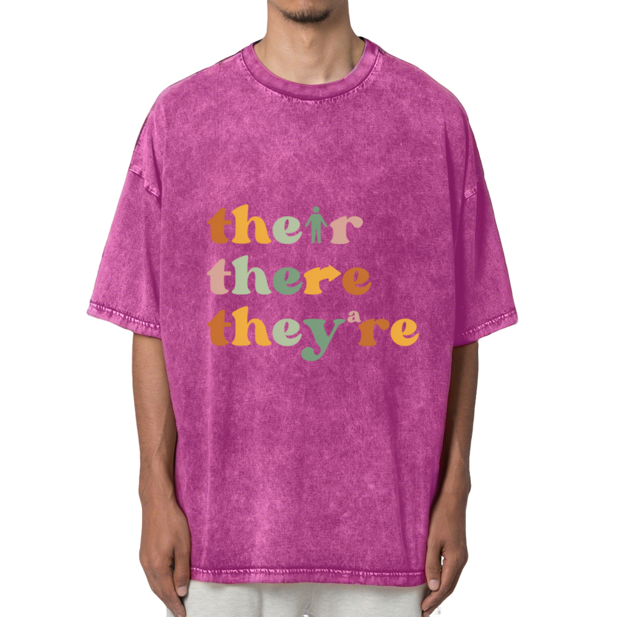 Their There They're Washed Graphic T-Shirt