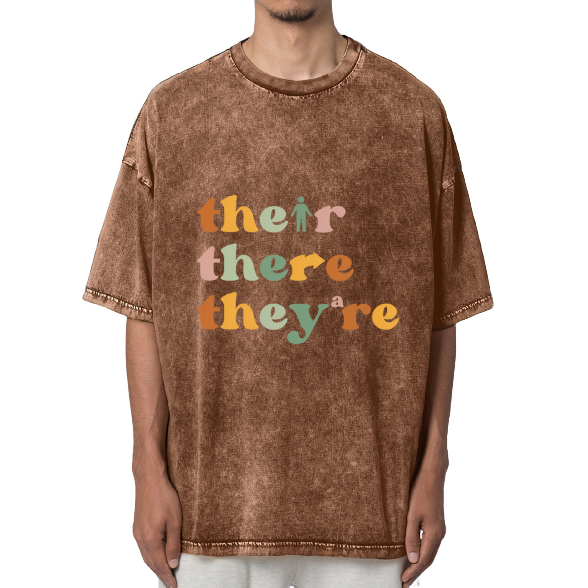 Their There They're Washed Graphic T-Shirt