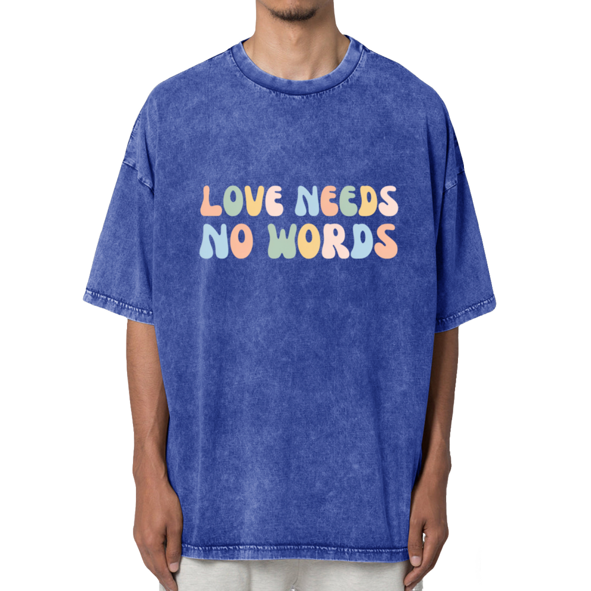 Love Needs No Words Washed Graphic T-Shirt