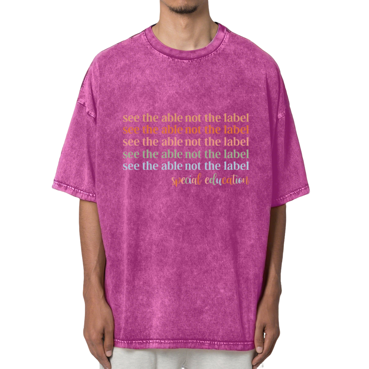 See The Able Not The Label Special Washed Graphic T-Shirt