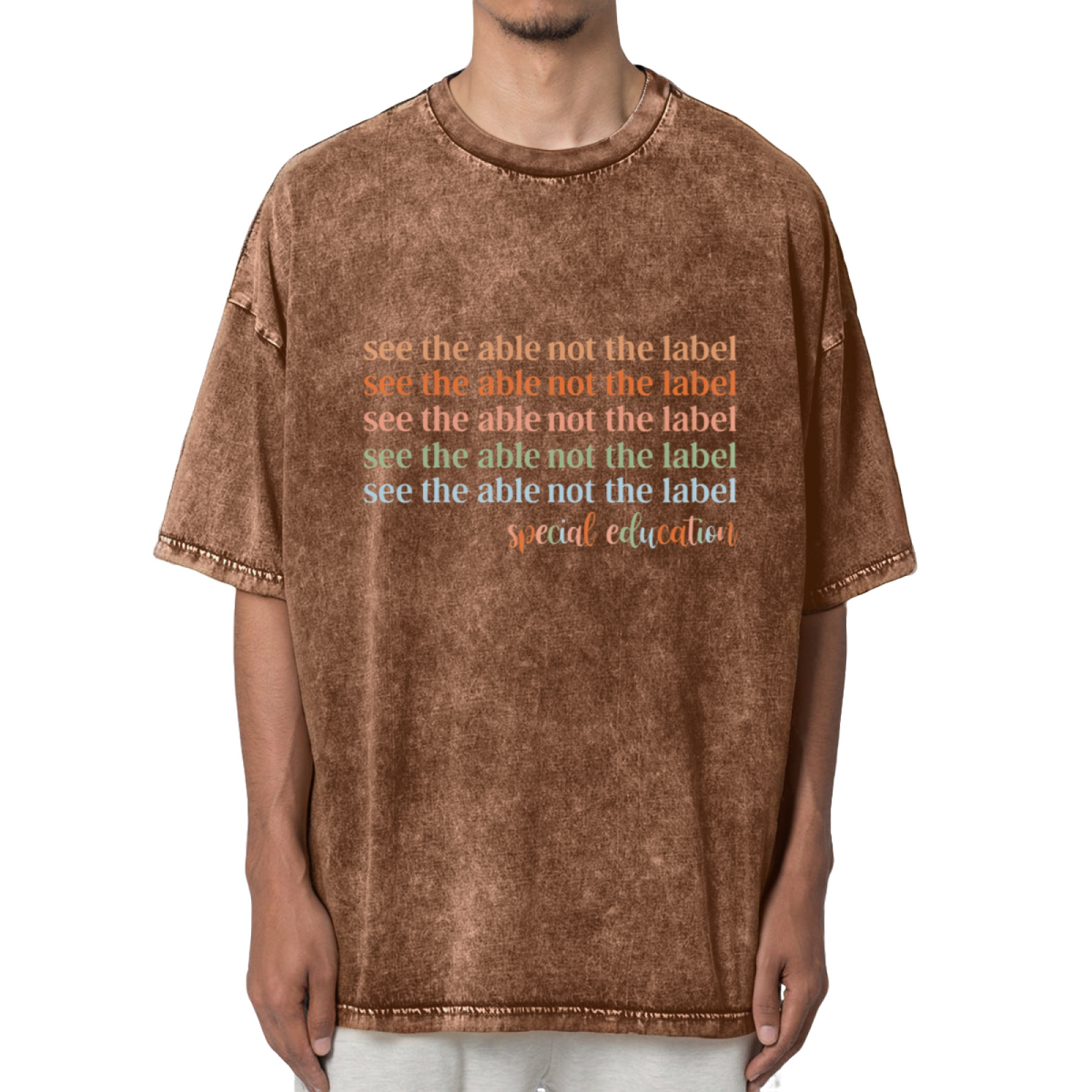 See The Able Not The Label Special Washed Graphic T-Shirt