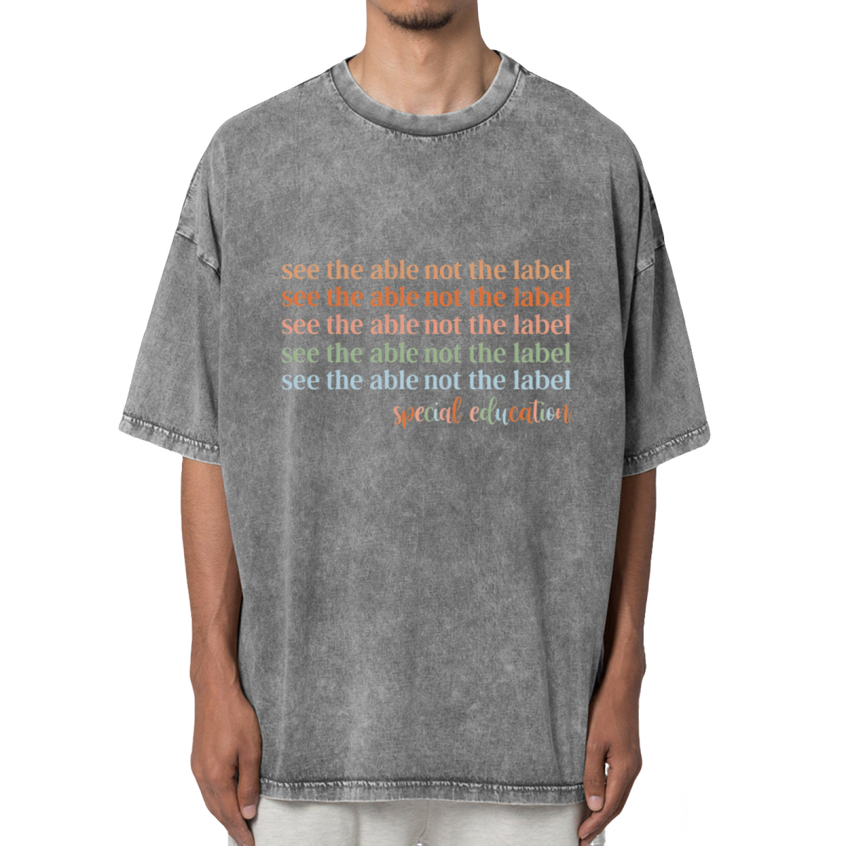 See The Able Not The Label Special Washed Graphic T-Shirt