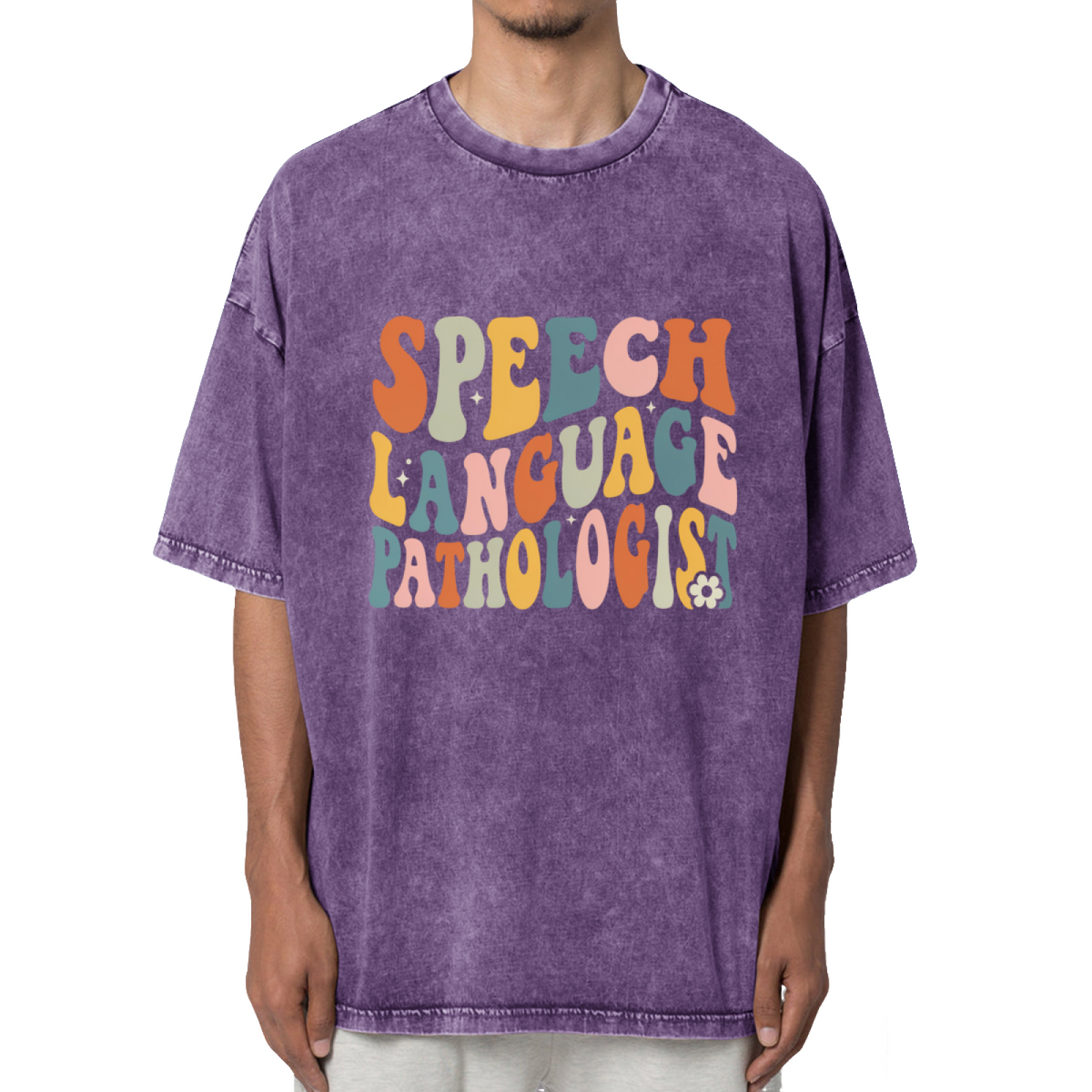 SLP Speech Language Pathologist Washed Graphic T-Shirt