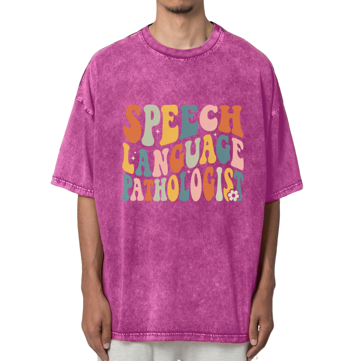 SLP Speech Language Pathologist Washed Graphic T-Shirt