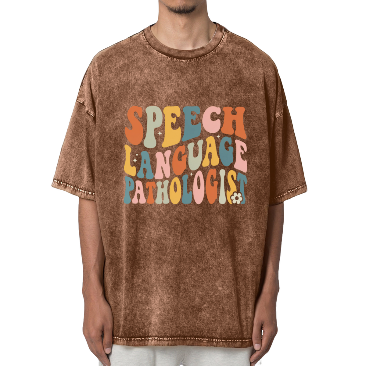 SLP Speech Language Pathologist Washed Graphic T-Shirt