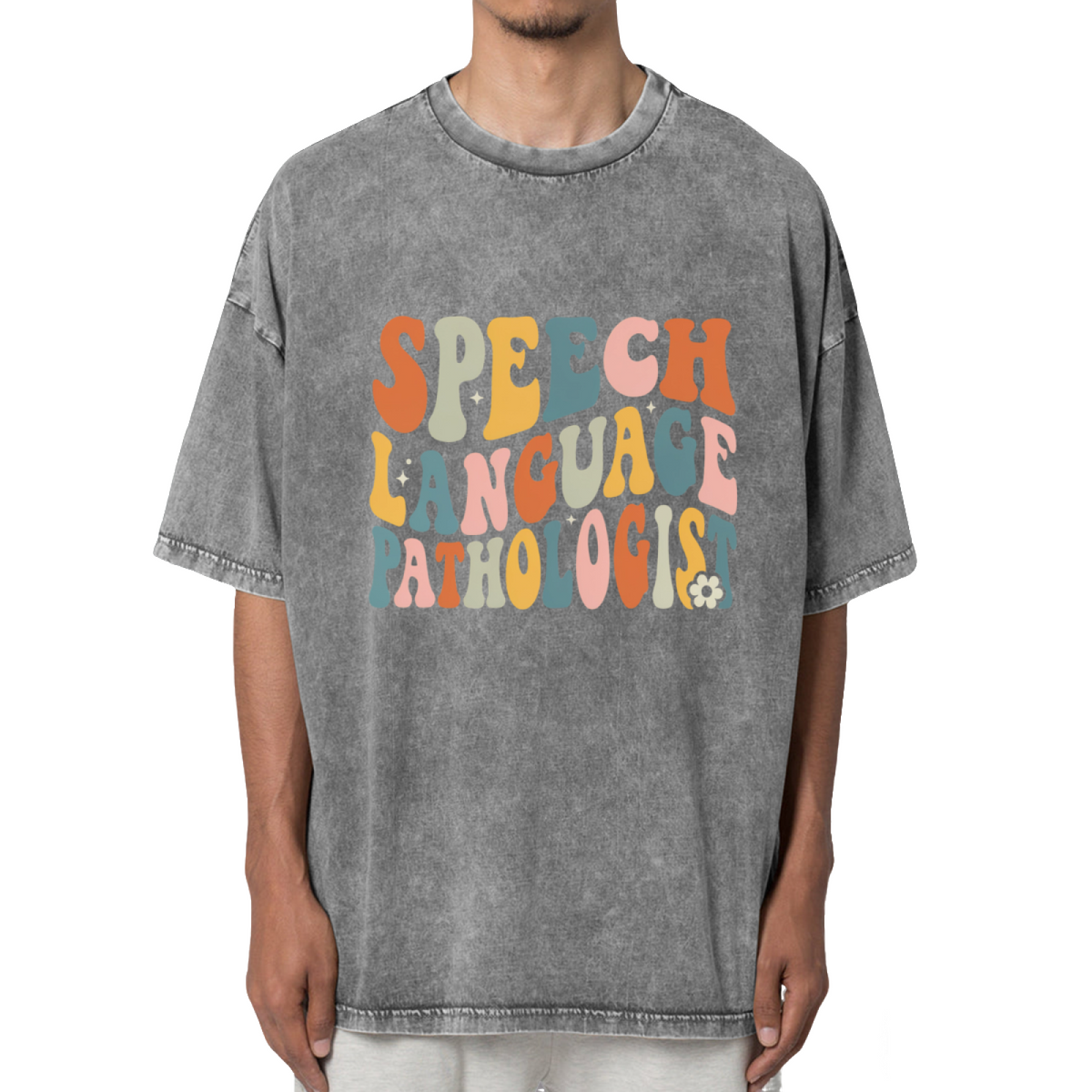 SLP Speech Language Pathologist Washed Graphic T-Shirt