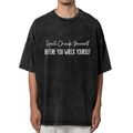 Unisex washed graphic T-shirt with Spell Check Yourself Before You Wreck Yourself English Teacher Shirt English Teacher Gift Funny Grammar Shirt Funny English Teacher themed d