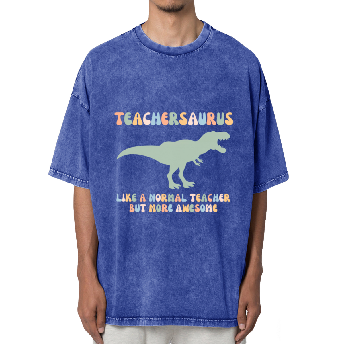 Teachersaurus Washed Graphic T-Shirt