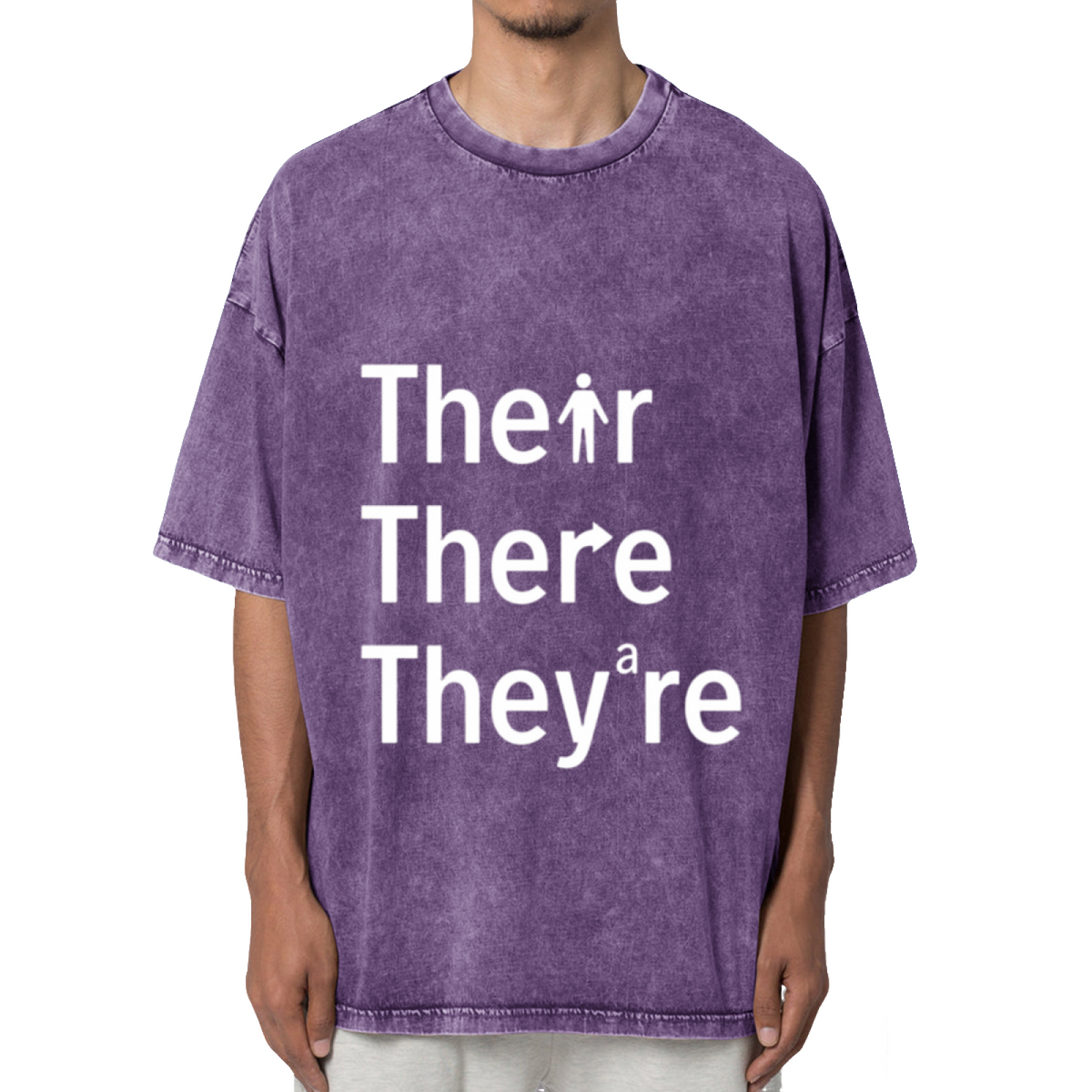 Their There They're Teacher Washed Graphic T-Shirt