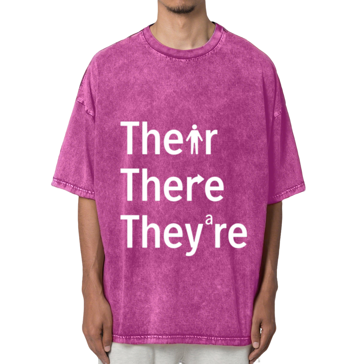 Their There They're Teacher Washed Graphic T-Shirt