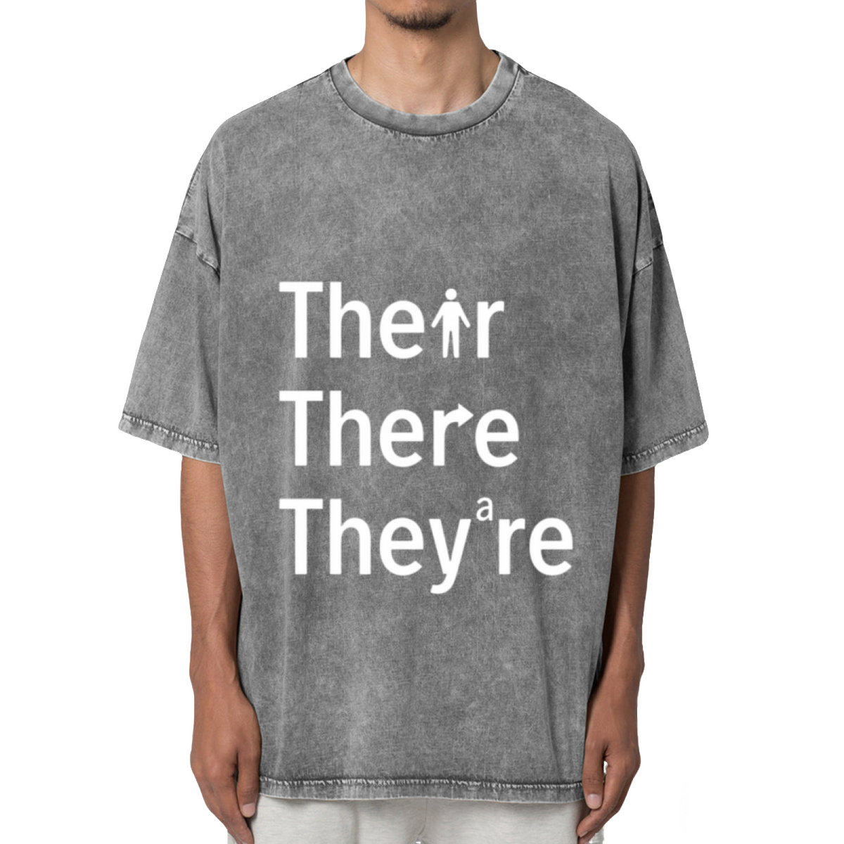 Their There They're Teacher Washed Graphic T-Shirt