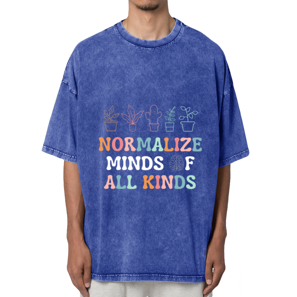 Normalize Minds Of All Kinds Washed Graphic T-Shirt