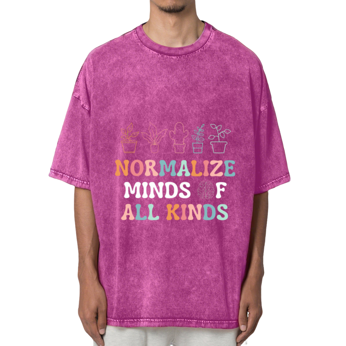 Normalize Minds Of All Kinds Washed Graphic T-Shirt