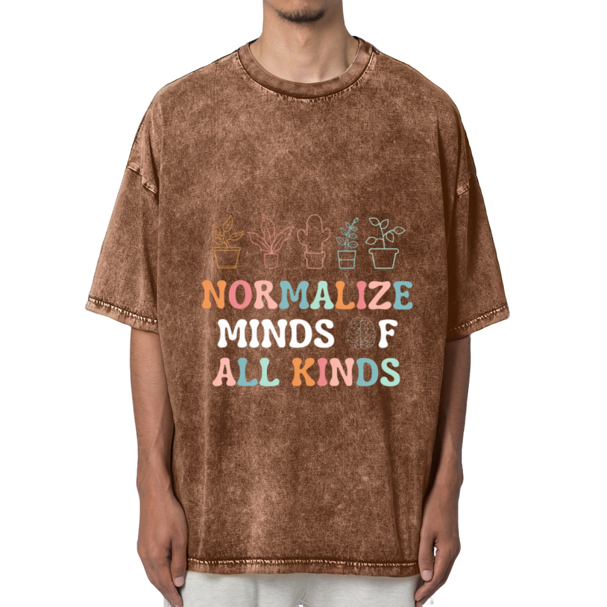 Normalize Minds Of All Kinds Washed Graphic T-Shirt