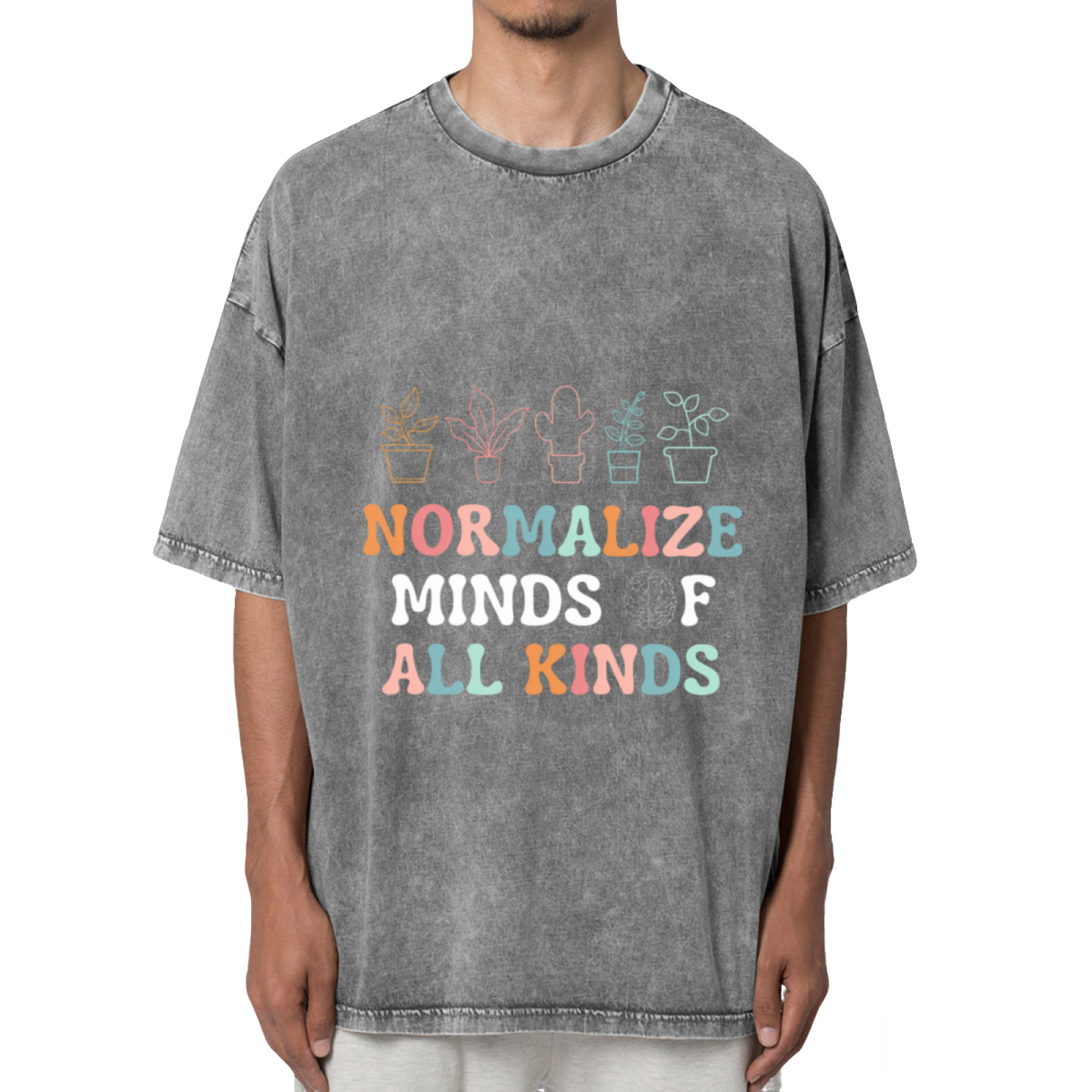 Normalize Minds Of All Kinds Washed Graphic T-Shirt