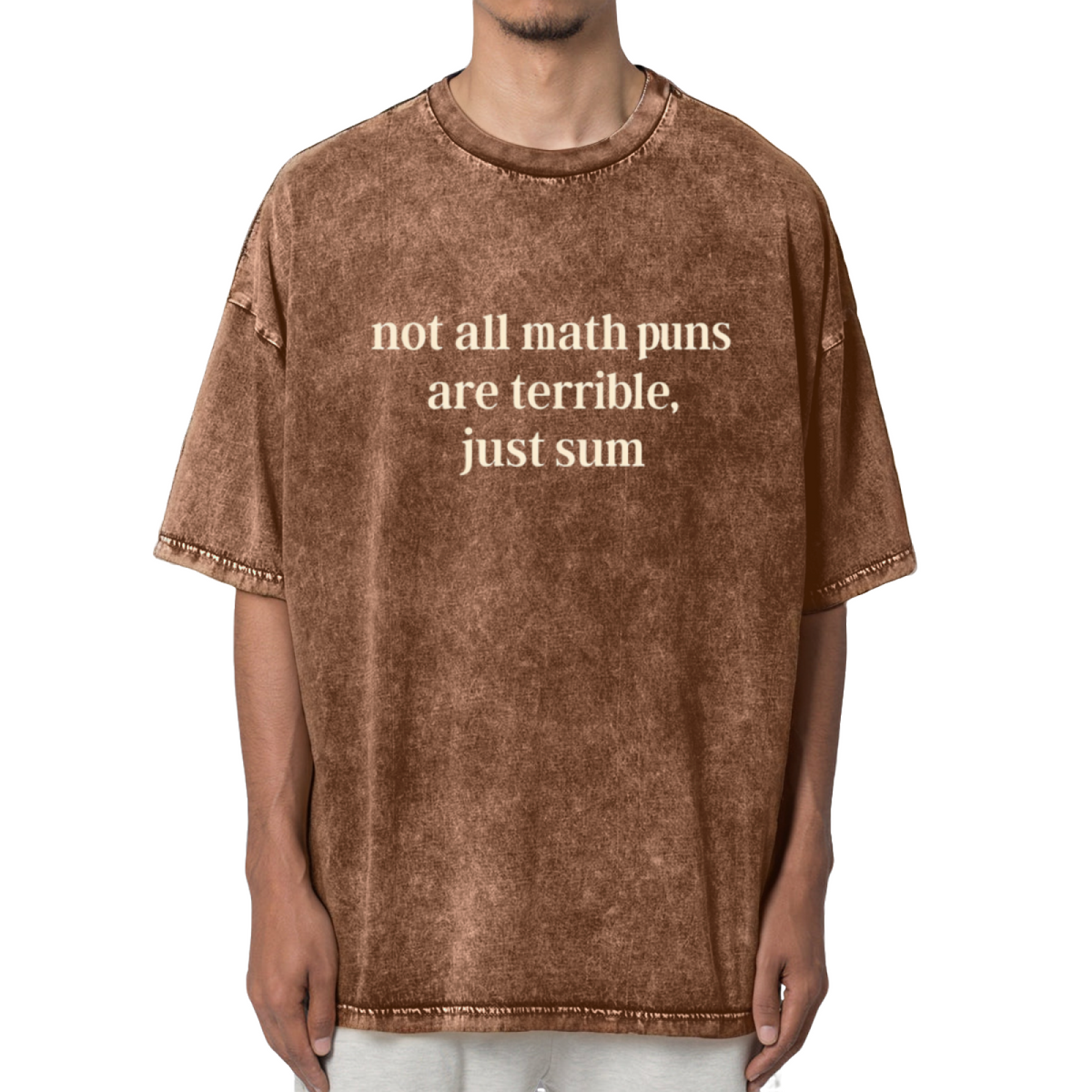 Not All Math Puns Are Terrible Just Sum Washed Graphic T-Shirt