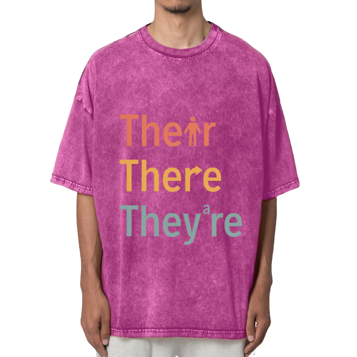 Their There They’re Grammar Washed Graphic T-Shirt