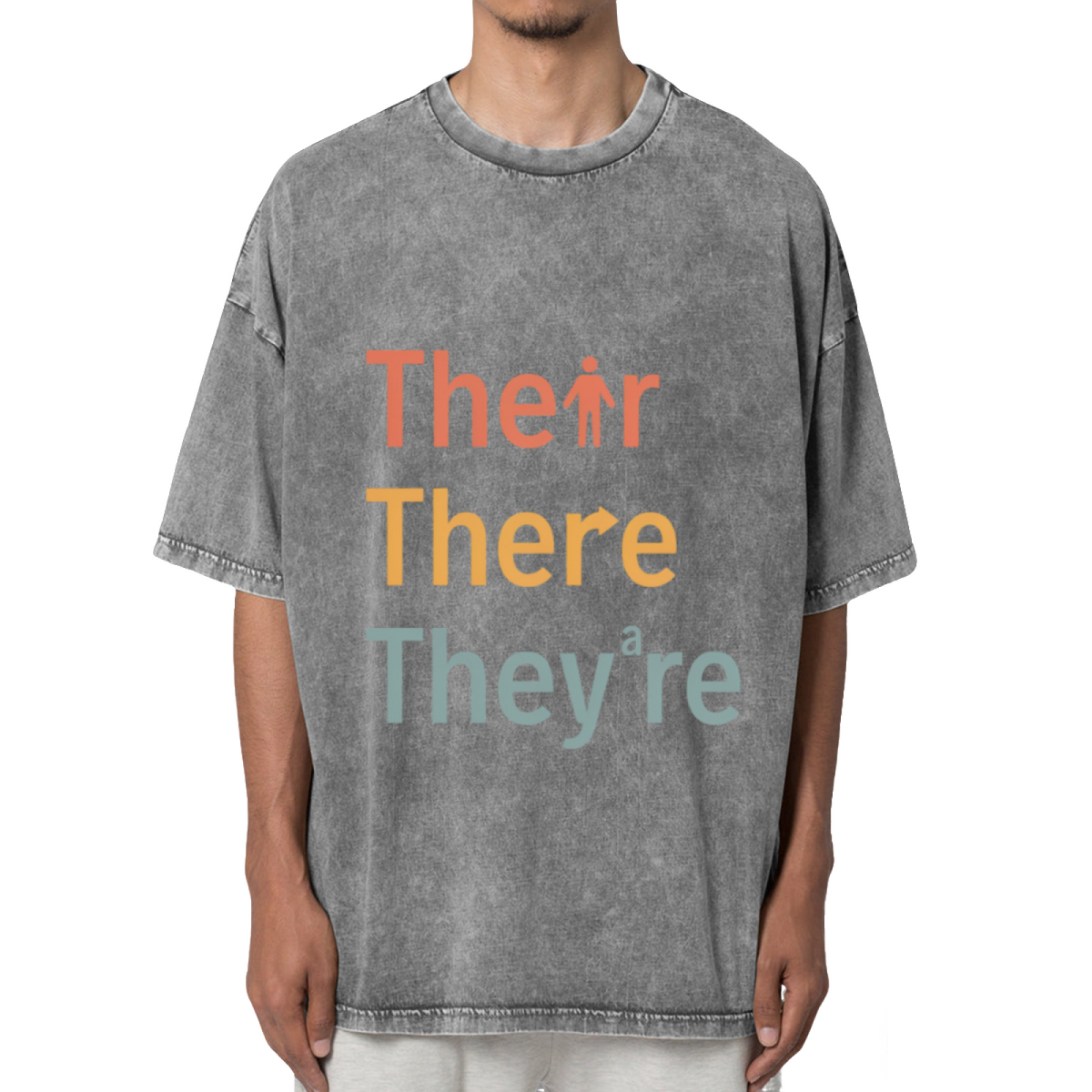 Their There They’re Grammar Washed Graphic T-Shirt