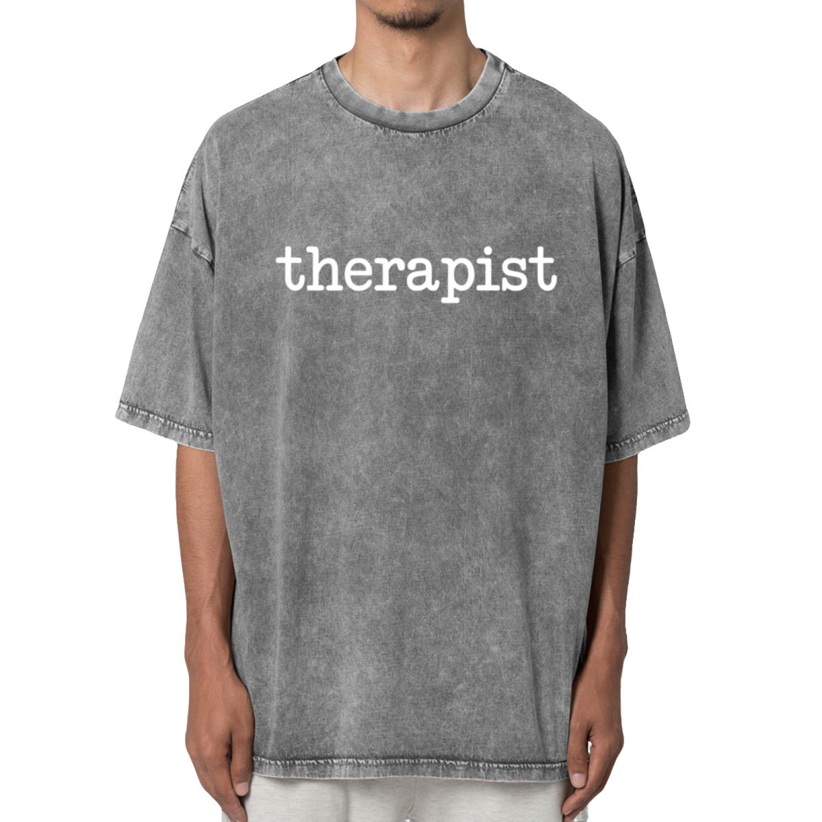 Therapist Mental Health Washed Graphic T-Shirt