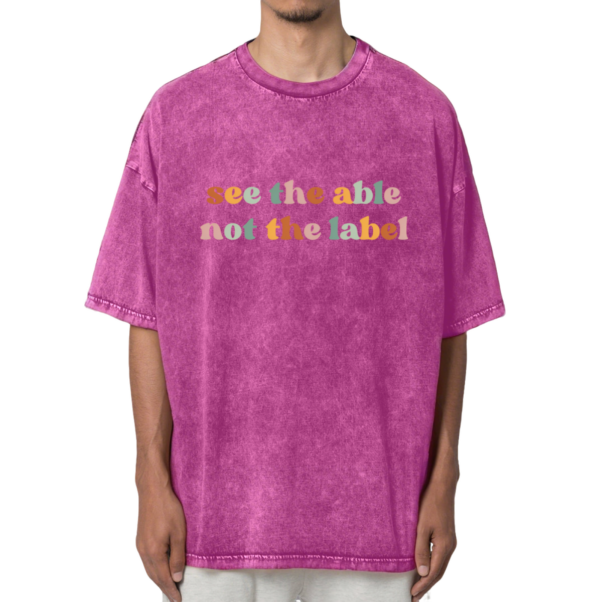 See The Able Not The Label Washed Graphic T-Shirt