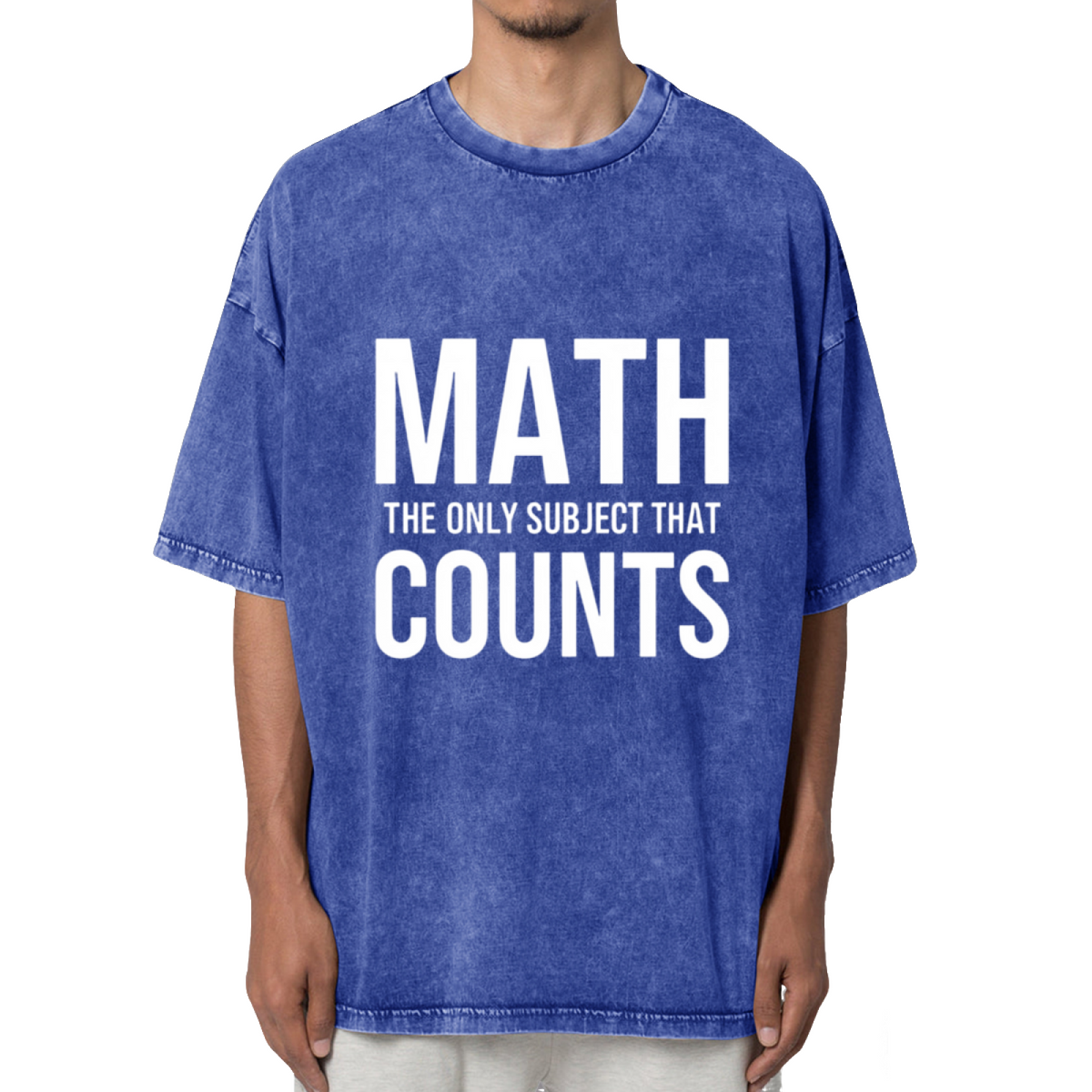 Math The Only Subject That Counts Funny Washed Graphic T-Shirt