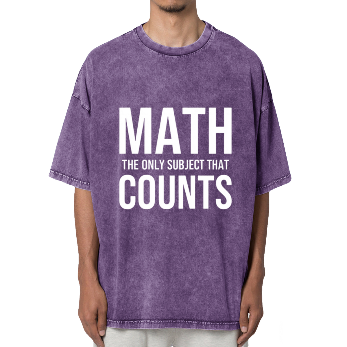 Math The Only Subject That Counts Funny Washed Graphic T-Shirt