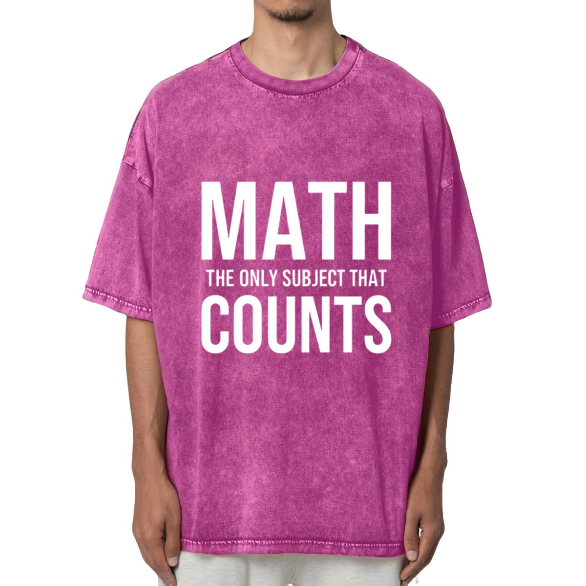 Math The Only Subject That Counts Funny Washed Graphic T-Shirt