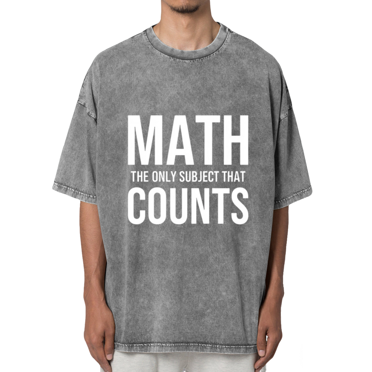 Math The Only Subject That Counts Funny Washed Graphic T-Shirt