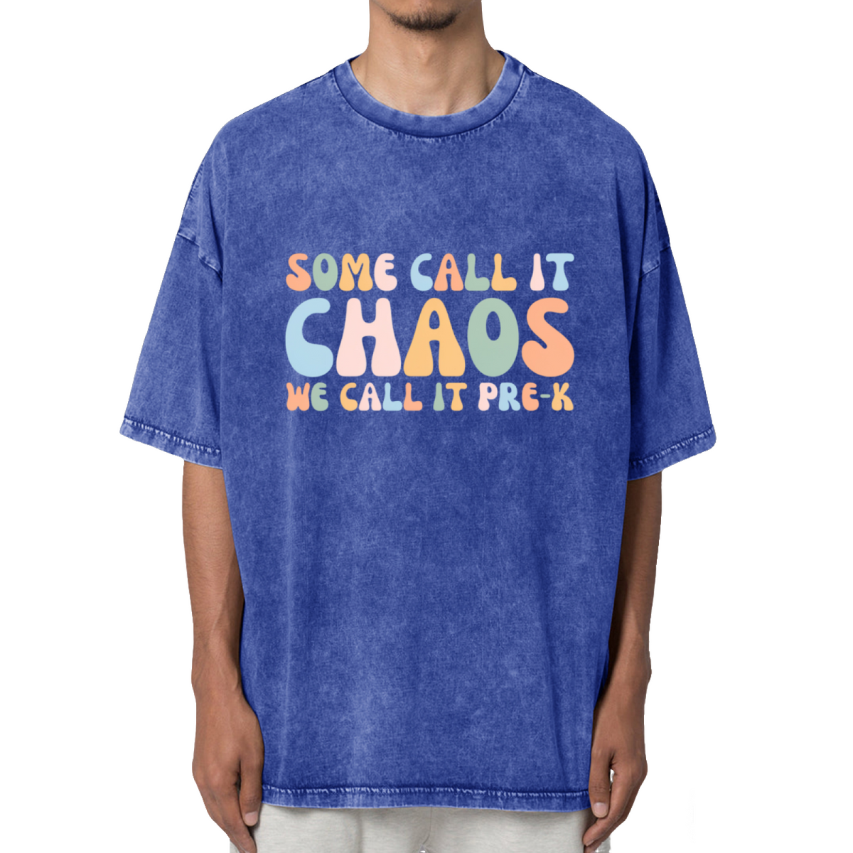Some Call It Chaos We Call It Pre-K Prek Washed Graphic T-Shirt