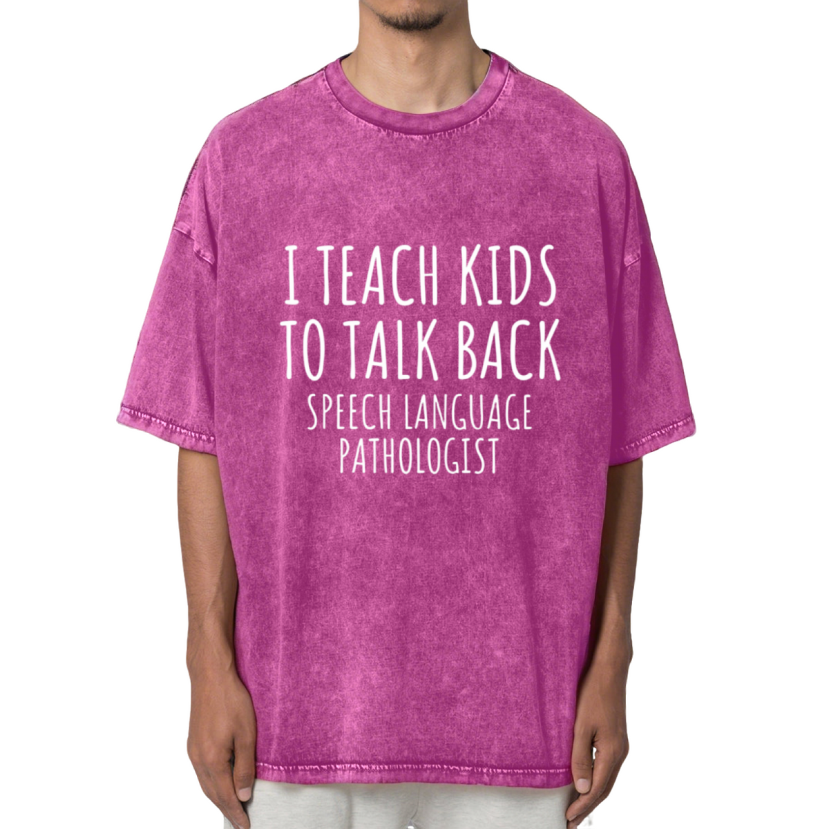I Teach Kids To Talk Back Speech Language Washed Graphic T-Shirt