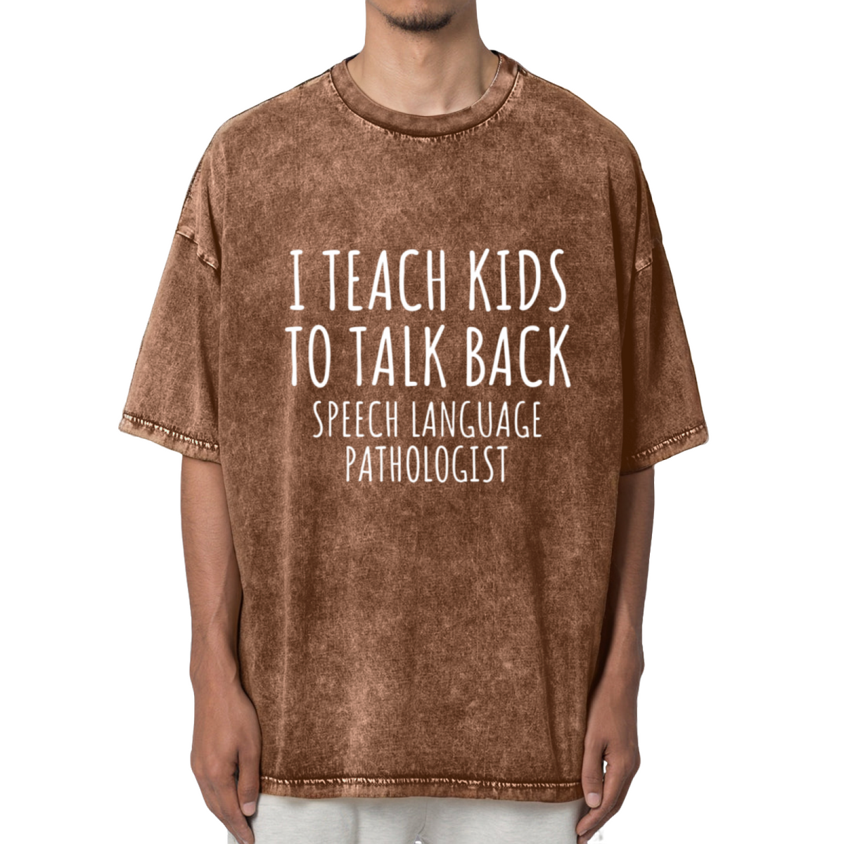 I Teach Kids To Talk Back Speech Language Washed Graphic T-Shirt