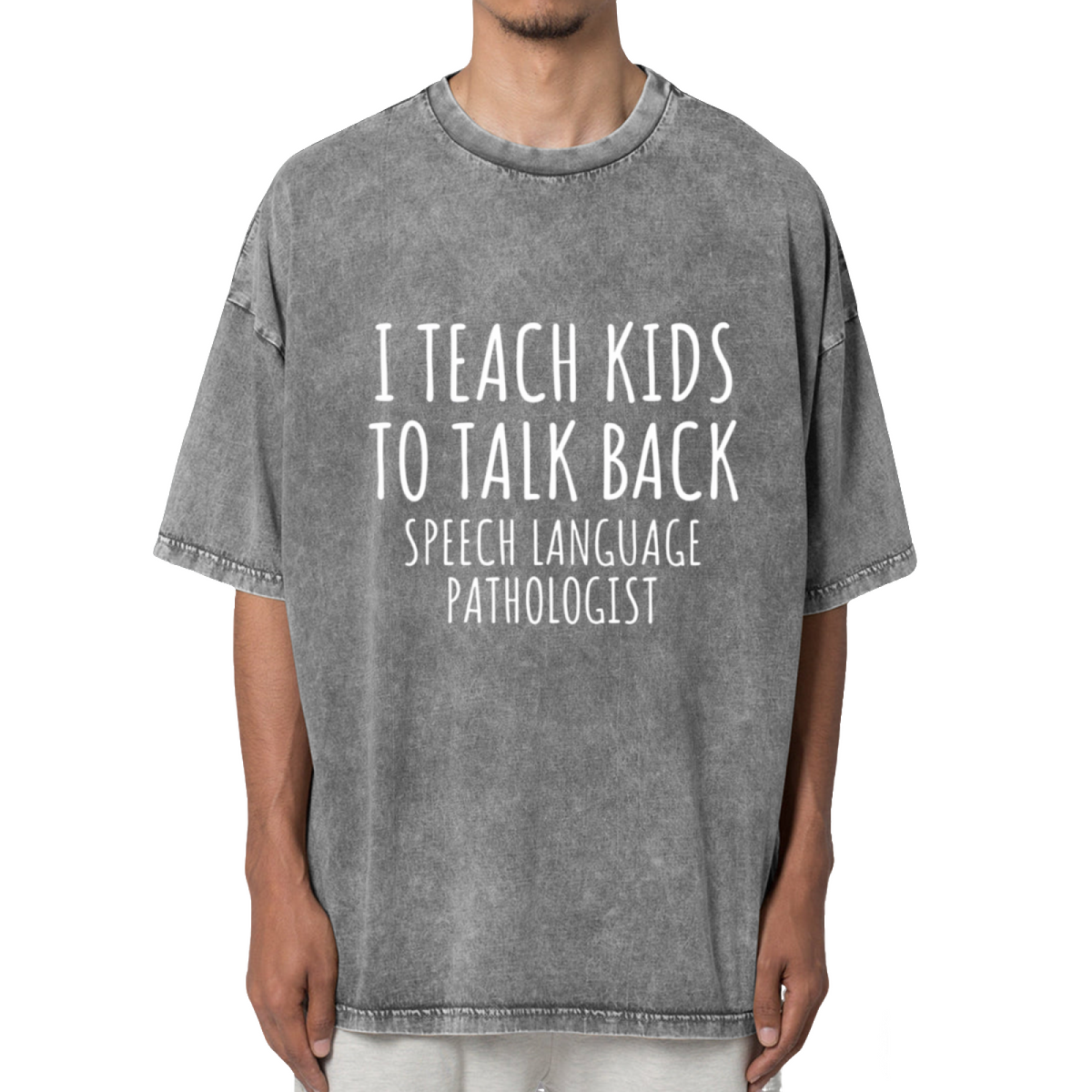 I Teach Kids To Talk Back Speech Language Washed Graphic T-Shirt