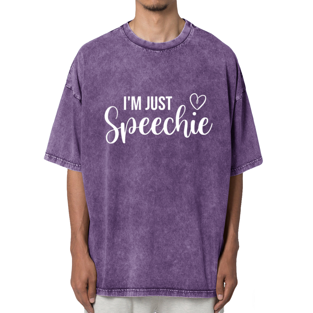 I'm Just Speechie SLP Washed Graphic T-Shirt