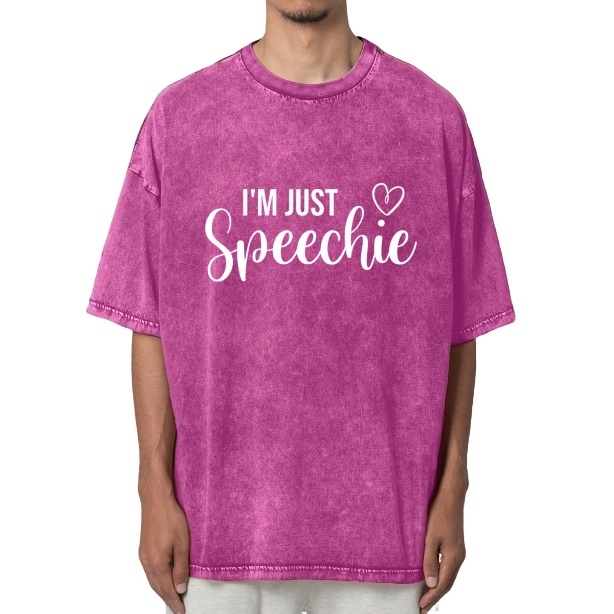 I'm Just Speechie SLP Washed Graphic T-Shirt