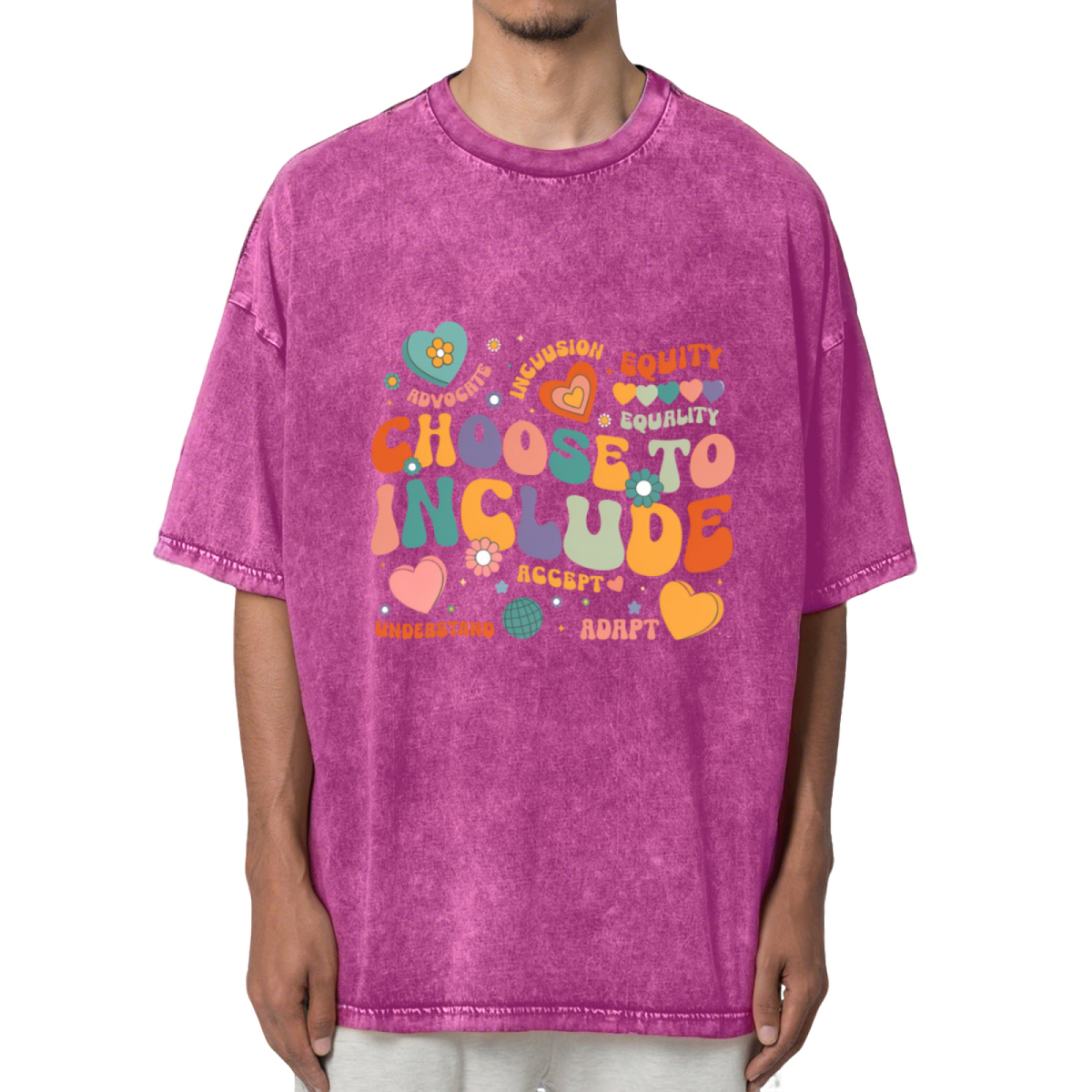Choose To Include Sped Teacher Gift Washed Graphic T-Shirt