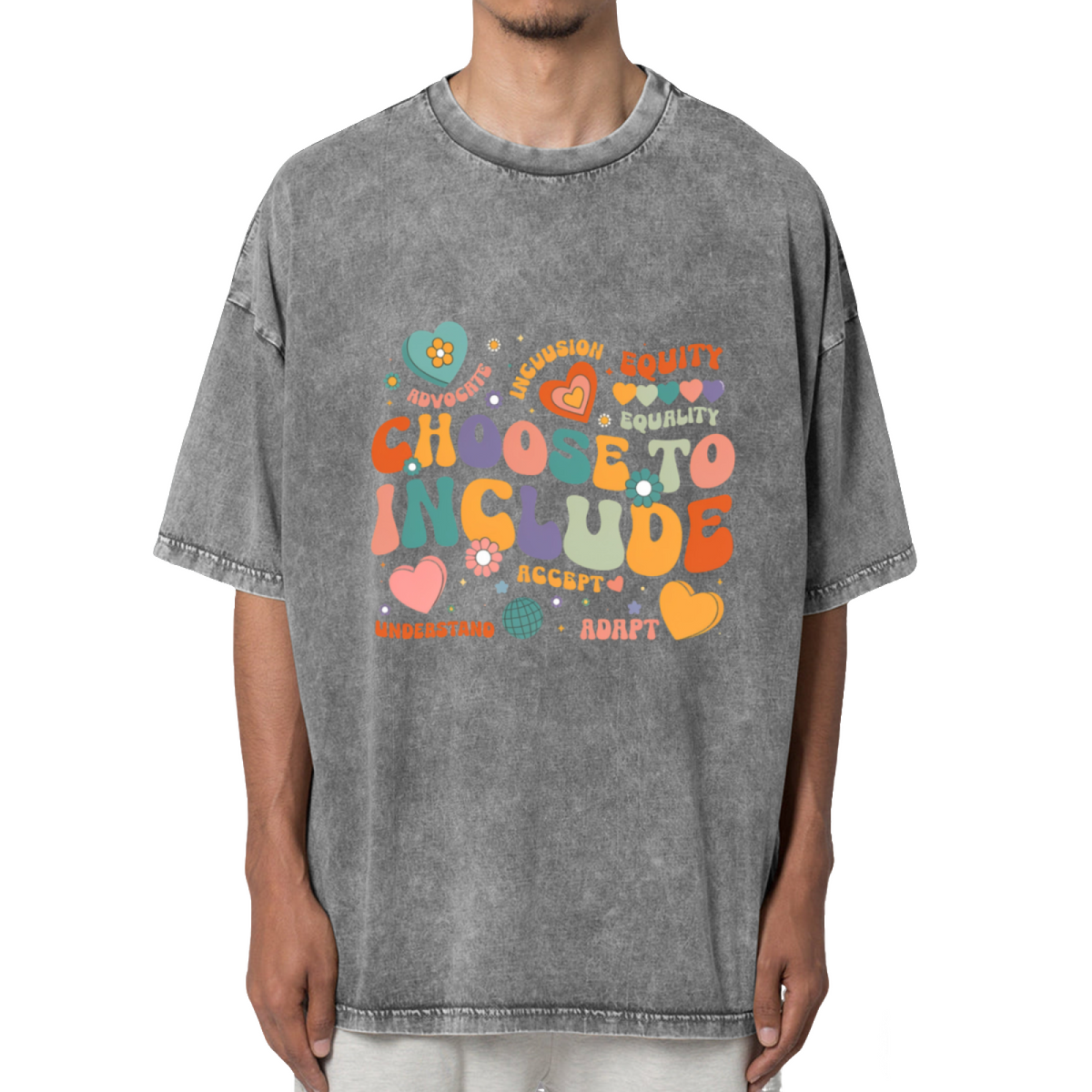 Choose To Include Sped Teacher Gift Washed Graphic T-Shirt