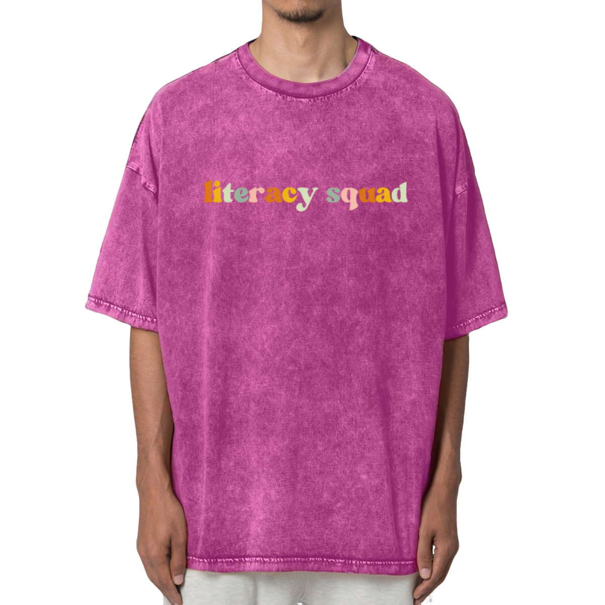 Literacy Squad Washed Graphic T-Shirt