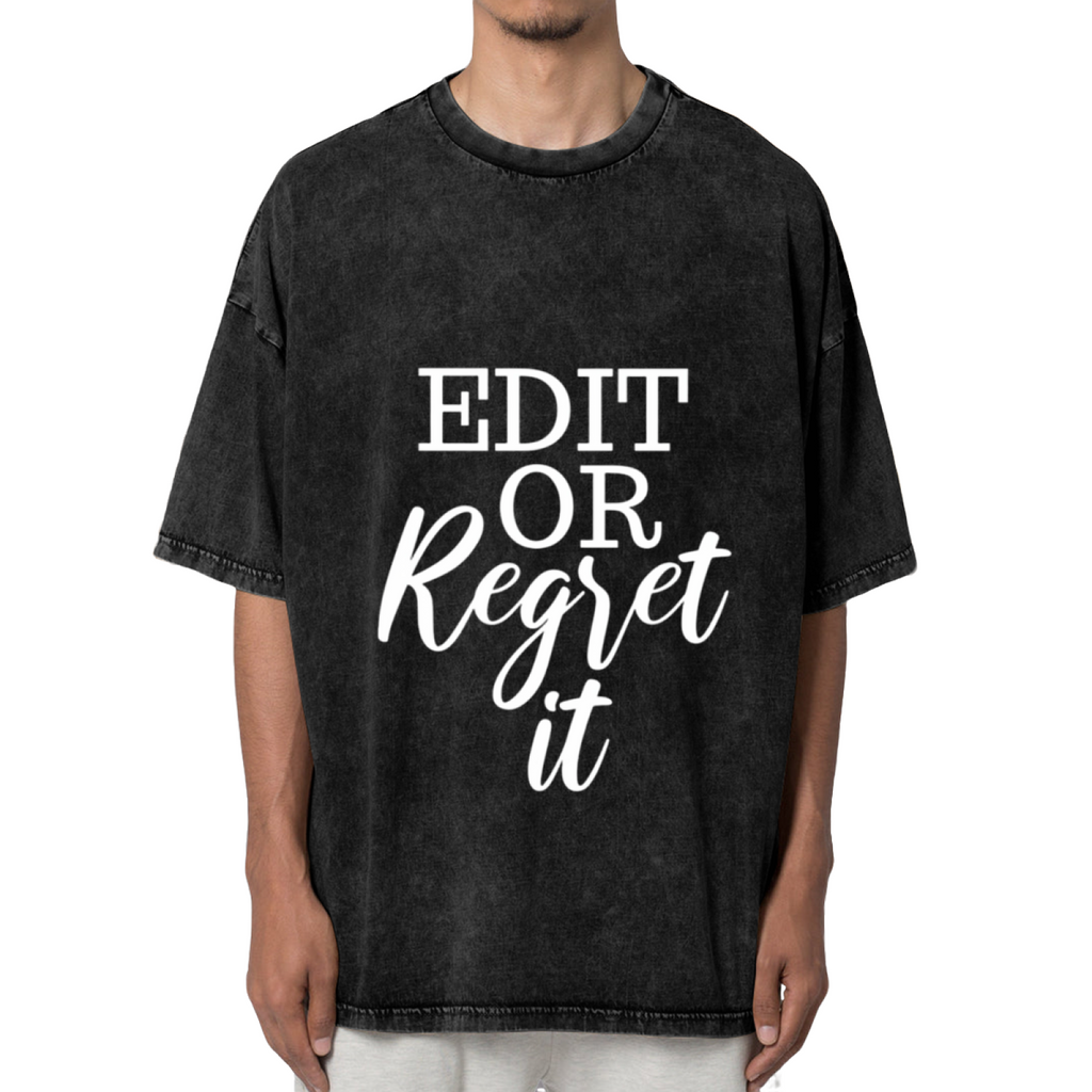 Unisex washed graphic T-shirt with Edit Or Regret It English Teacher Shirt English Teacher Gift Grammar Shirt Writer Shirt Editor English Major Funny Grammar themed design, pr