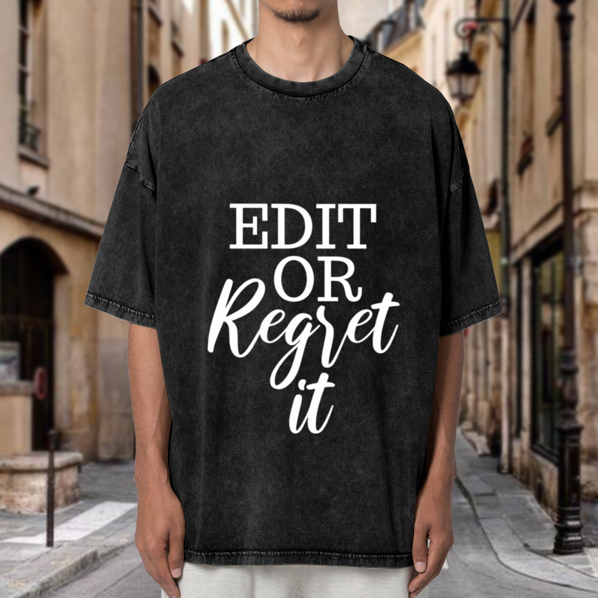 Unisex washed graphic T-shirt with Edit Or Regret It English Teacher Shirt English Teacher Gift Grammar Shirt Writer Shirt Editor English Major Funny Grammar themed design, pr