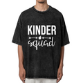 Unisex washed graphic T-shirt with Kinder Squad Kindergarten Shirt Teacher Shirt Kindergarten Teacher Gift For Teacher Shirt Kindergarten Teachers Kindergarten themed design, 