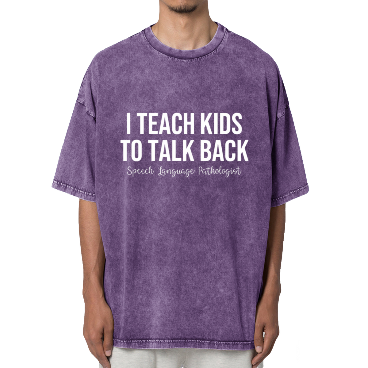 I Teach Kids To Talk Back Speech Language Washed Graphic T-Shirt